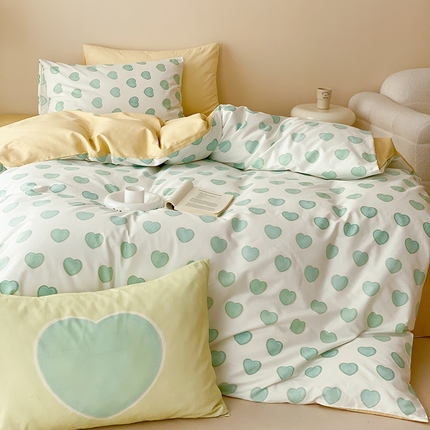 91家纺网 家纺一手货源 找家纺 （总）绫韵 2024春夏全棉混搭少女儿童卡通纯棉三件套四件套