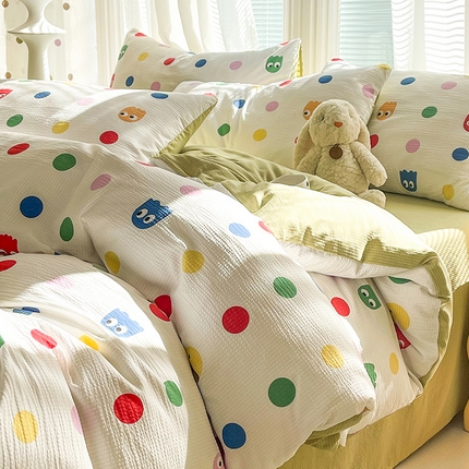 91家纺网 家纺一手货源 找家纺 （总）秋艳家纺 2024新款泡泡棉印花四件套（不做加大尺寸）