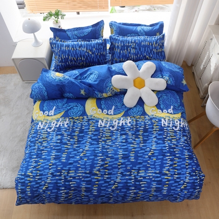 91家纺网 家纺一手货源 找家纺 乐居坊 2024新款亲肤棉 美棉 芦荟棉四件套新花型 （2月） 仰望星空