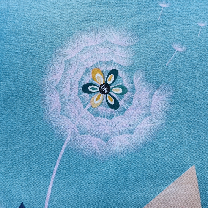 91家纺网 家纺一手货源 找家纺 江南春 2024新款春夏全棉加厚磨毛床单 俏丽羽毛-蓝