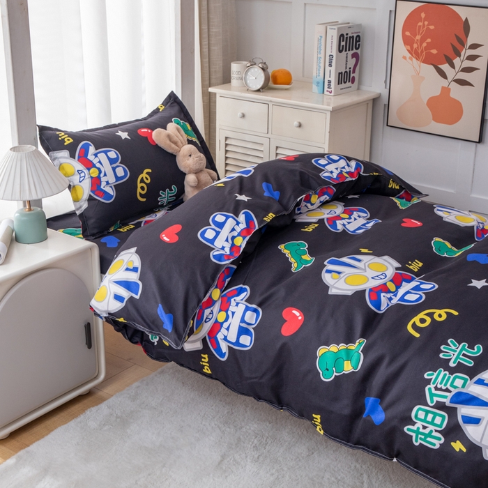 91家纺网 家纺一手货源 找家纺 乐居坊 2024新款亲肤棉 美棉 芦荟棉四件套 学生宿舍床（2月） 相信光