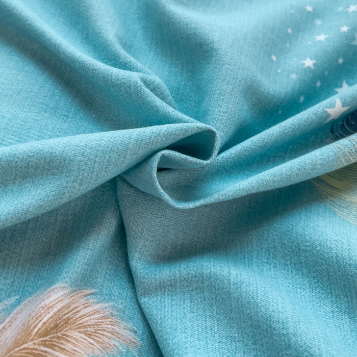 91家纺网 家纺一手货源 找家纺 江南春 2024新款春夏全棉加厚磨毛床单 五彩羽-兰