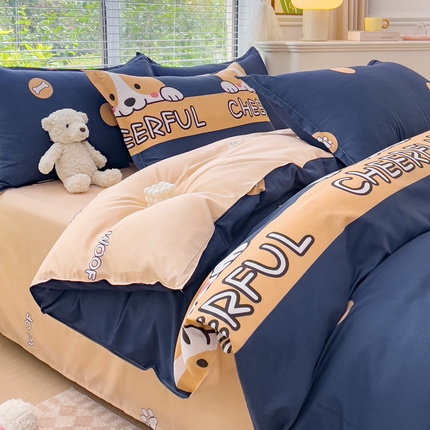 91家纺网 家纺一手货源 找家纺 （总）布可家纺 2025新款水洗磨毛印花四件套（提供买家秀）