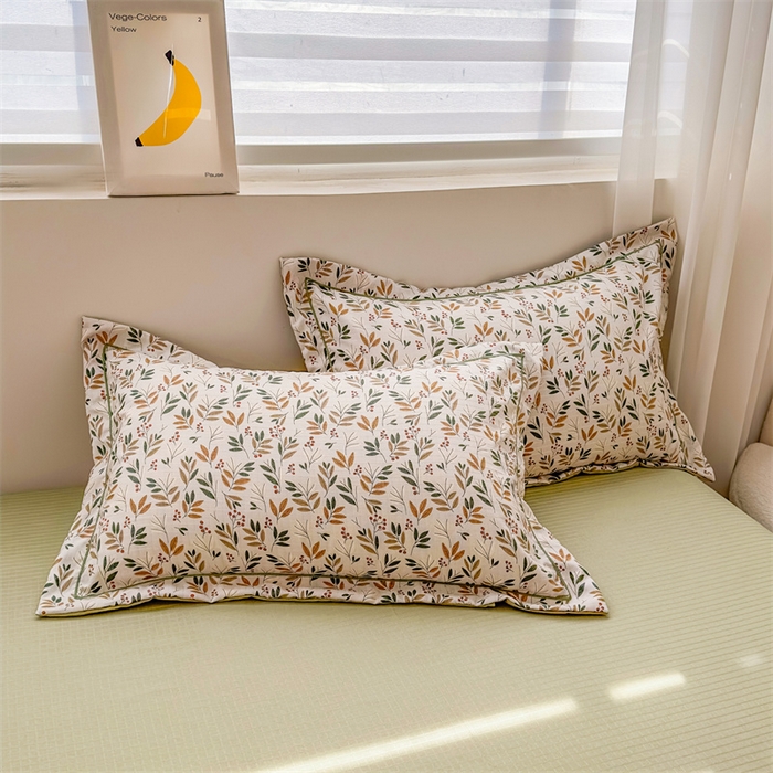 91家纺网 家纺一手货源 找家纺 雅慕家居 2024新款A类臻棉提花清新风四件套柔软亲肤 幸运草