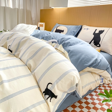 91家纺网 家纺一手货源 找家纺 （总）帅露家纺 2025早春新品全棉13070混搭风四件套