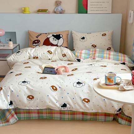 91家纺网 家纺一手货源 找家纺 （总）时年 2024新款全棉数码大版趣味系列四件套（充值会员优惠5元）