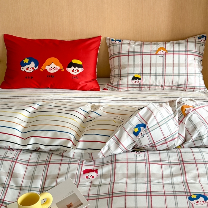 91家纺网 家纺一手货源 找家纺 时年 2024新款全棉数码大版趣味系列四件套 趣味人生