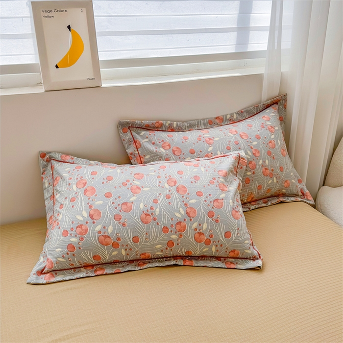 91家纺网 家纺一手货源 找家纺 雅慕家居 2024新款A类臻棉提花清新风四件套柔软亲肤 东方悦色