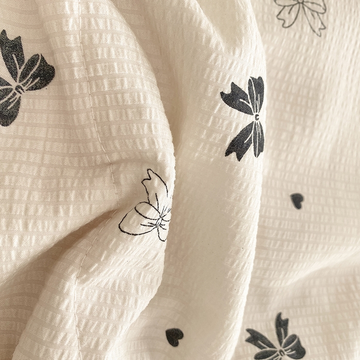 91家纺网 家纺一手货源 找家纺 金麦 2024新款A类有氧提花泡泡棉夏被 蝴蝶结