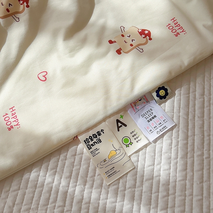 91家纺网 家纺一手货源 找家纺 木堇家居 2024新款10%大豆纤维针织棉夏被 曲奇饼干