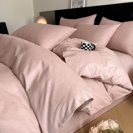 91家纺网 家纺一手货源 找家纺 （总）莱登卡奴 2024新款全棉A类水洗棉提花三层纱四件套