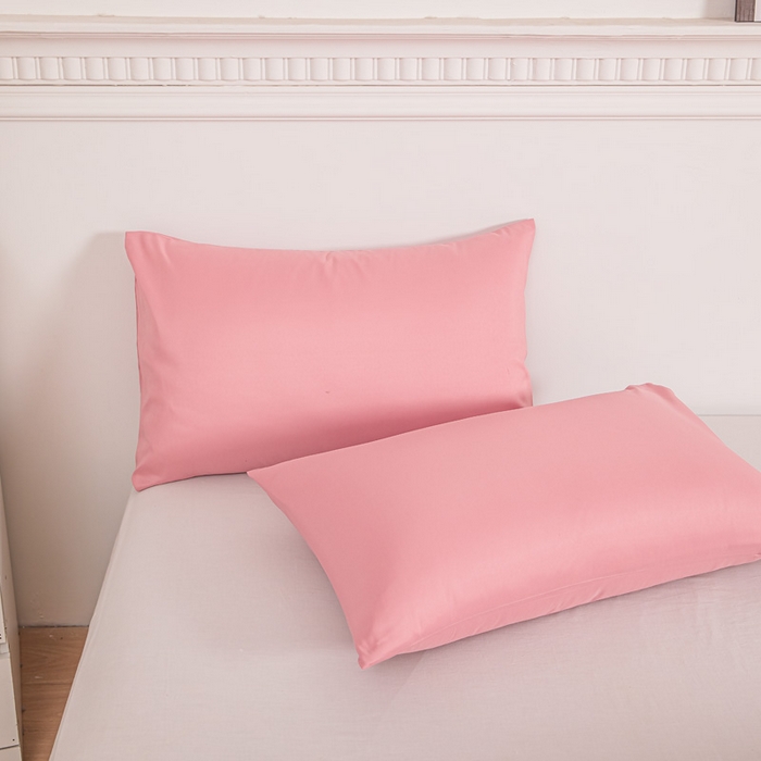 91家纺网 家纺一手货源 找家纺 莎臣豹 2025新款水洗棉磨毛纯色双拼简约风撞色单品被套 公主粉爱上天空蓝