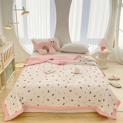 金麦 2024新款A类有氧提花泡泡棉夏被 蝴蝶结