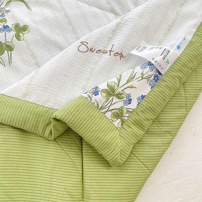 91家纺网 家纺一手货源 找家纺 金麦 2024新款A类有氧提花泡泡棉夏被 爱丽丝