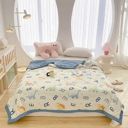 91家纺网 家纺一手货源 找家纺 （总）金麦 2024新款A类有氧提花泡泡棉夏被