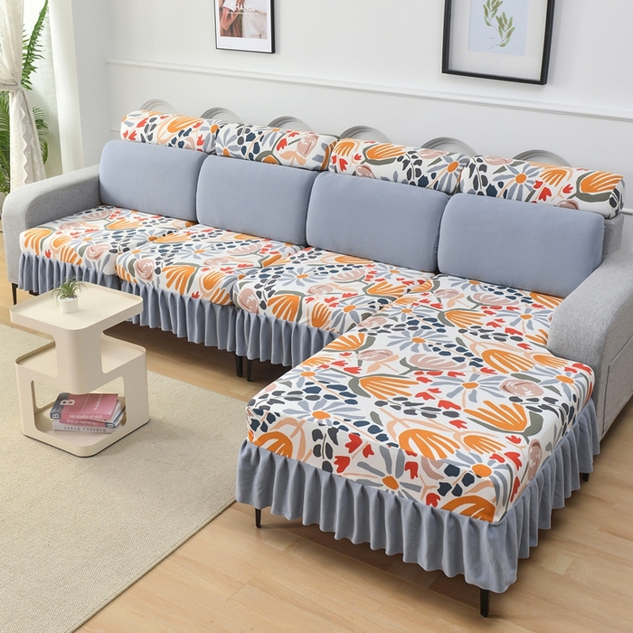 91家纺网 家纺一手货源 找家纺 千彤沙发垫 2024新款裙边款-高精密雪尼尔沙发垫 欢乐之旅-组合1