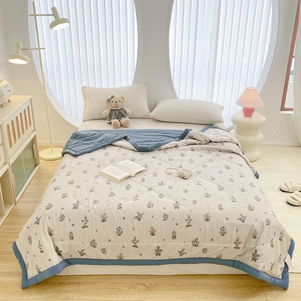 91家纺网 家纺一手货源 找家纺 （总）金麦 2024新款A类有氧提花泡泡棉夏被