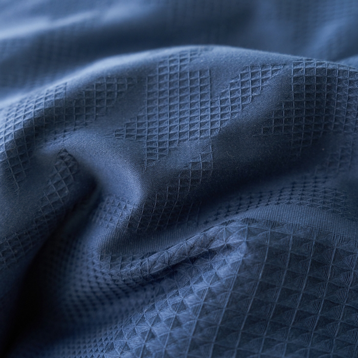 91家纺网 家纺一手货源 找家纺 AB家纺 2024新款全棉华夫格四件套 千鸟格-蔚蓝