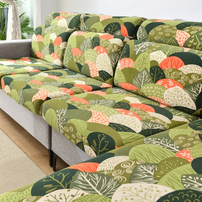 91家纺网 家纺一手货源 找家纺 千彤沙发垫 2024新款常规款-高精密雪尼尔系列沙发垫 森林派对