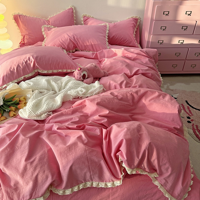 91家纺网 家纺一手货源 找家纺 （总）千朵 2024新款全棉水洗棉四件套