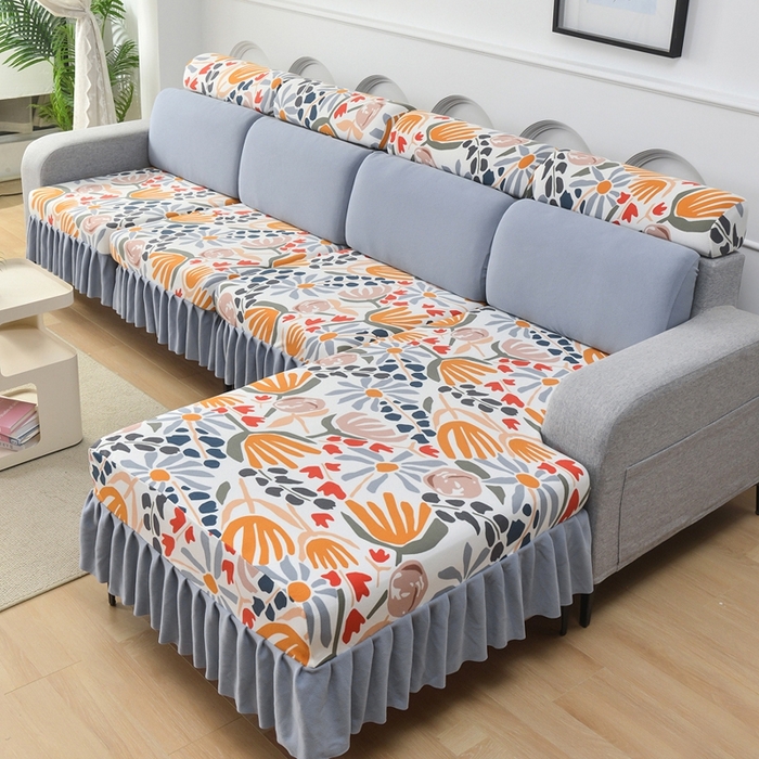 91家纺网 家纺一手货源 找家纺 千彤沙发垫 2024新款裙边款-高精密雪尼尔沙发垫 欢乐之旅-组合1