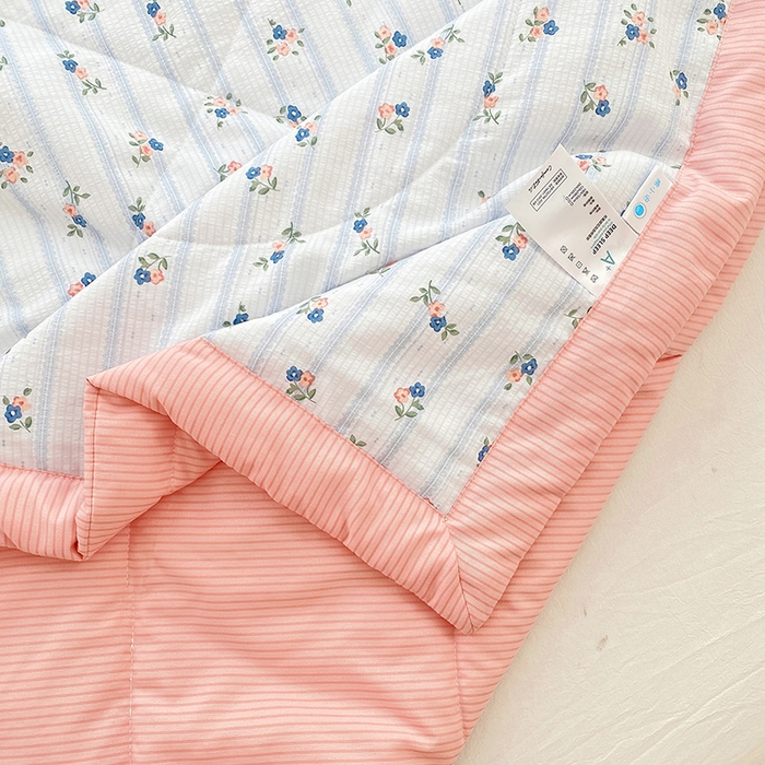 91家纺网 家纺一手货源 找家纺 金麦 2024新款A类有氧提花泡泡棉夏被 知忆