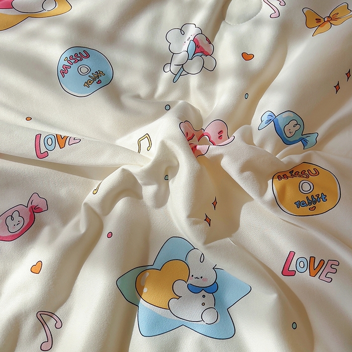 91家纺网 家纺一手货源 找家纺 木堇家居 2024新款10%大豆纤维针织棉夏被 浅时光