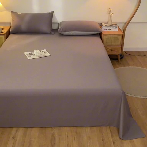 91家纺网 家纺一手货源 找家纺 AB家纺 2024新款A类40支水洗全棉床单三件套 深灰