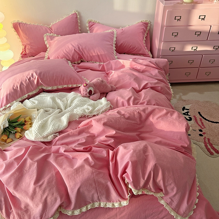 91家纺网 家纺一手货源 找家纺 （总）千朵 2024新款全棉水洗棉四件套