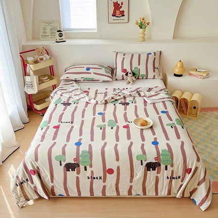 91家纺网 家纺一手货源 找家纺 （总）木堇家居 2024新款10%大豆纤维针织棉夏被