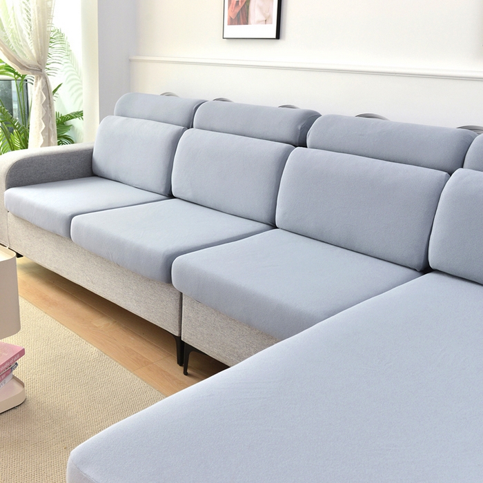 91家纺网 家纺一手货源 找家纺 千彤沙发垫 2024新款常规款-高精密雪尼尔系列沙发垫 纯色-浅灰