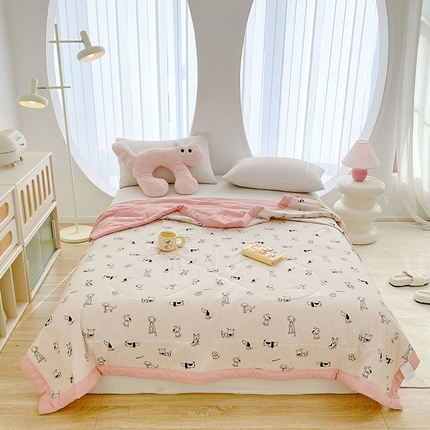 91家纺网 家纺一手货源 找家纺 （总）金麦 2024新款A类有氧提花泡泡棉夏被