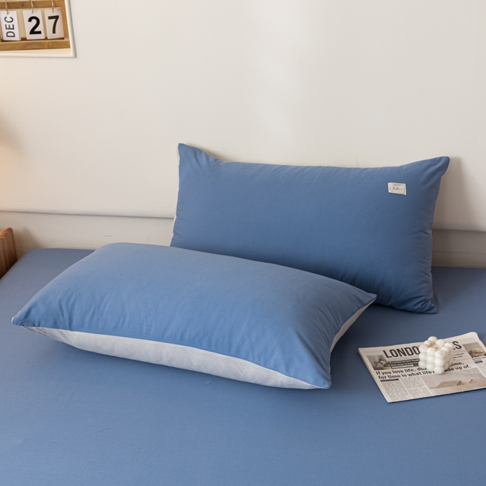 91家纺网 家纺一手货源 找家纺 AB家纺 2024新款A类40支水洗全棉床单三件套 宾利蓝