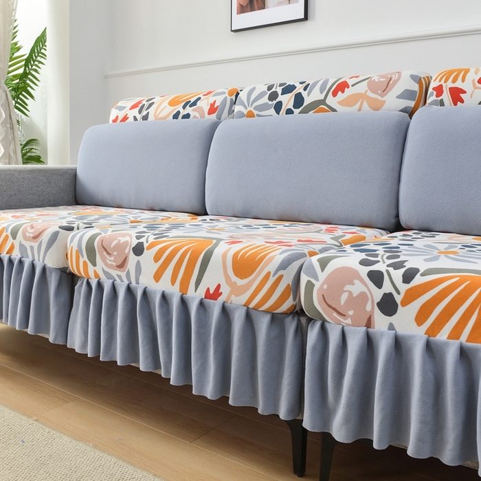 91家纺网 家纺一手货源 找家纺 千彤沙发垫 2024新款裙边款-高精密雪尼尔沙发垫 欢乐之旅-组合1