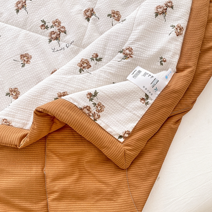 91家纺网 家纺一手货源 找家纺 金麦 2024新款A类有氧提花泡泡棉夏被 花茶