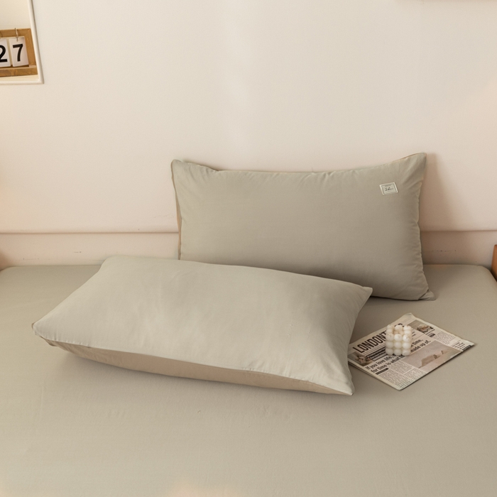 91家纺网 家纺一手货源 找家纺 AB家纺 2024新款A类40支水洗全棉床单三件套 卡其