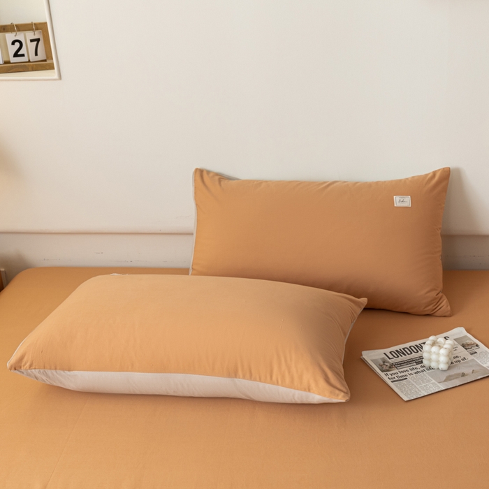 91家纺网 家纺一手货源 找家纺 AB家纺 2024新款A类40支水洗全棉床单三件套 西柚