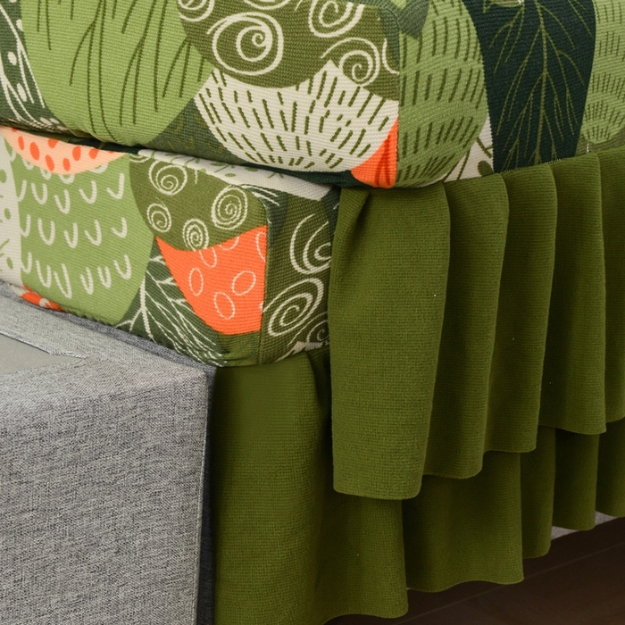 91家纺网 家纺一手货源 找家纺 千彤沙发垫 2024新款裙边款-高精密雪尼尔沙发垫 森林派对 -组合2