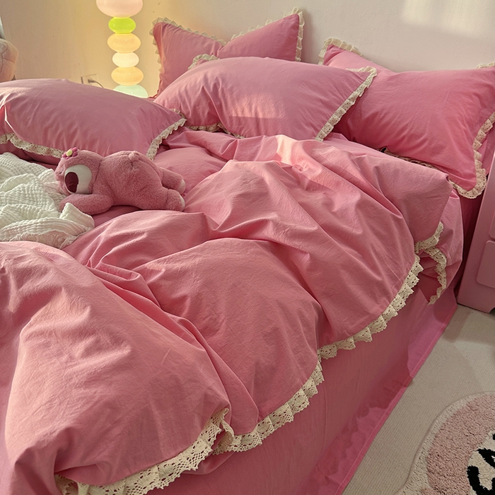 91家纺网 家纺一手货源 找家纺 （总）千朵 2024新款全棉水洗棉四件套