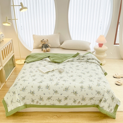 91家纺网 家纺一手货源 找家纺 （总）金麦 2024新款A类有氧提花泡泡棉夏被