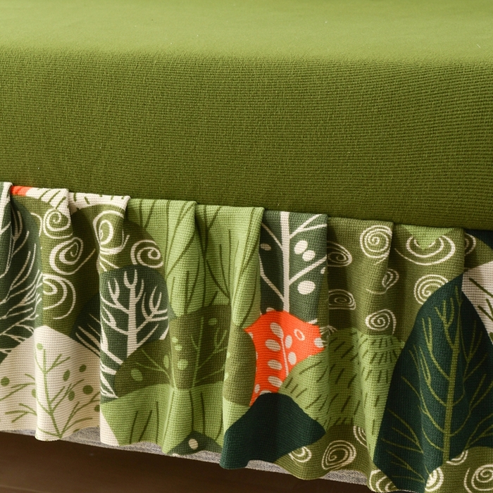 91家纺网 家纺一手货源 找家纺 千彤沙发垫 2024新款裙边款-高精密雪尼尔沙发垫 绿色