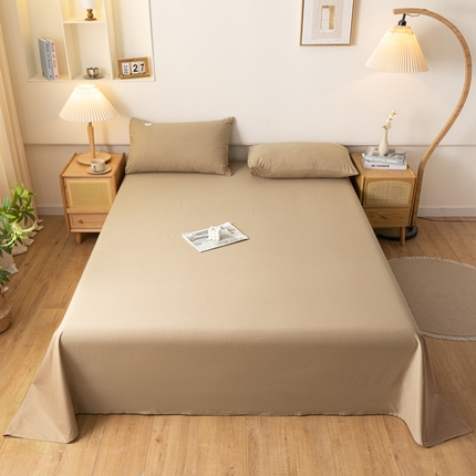 AB家纺 2024新款A类40支水洗全棉床单三件套 米咖