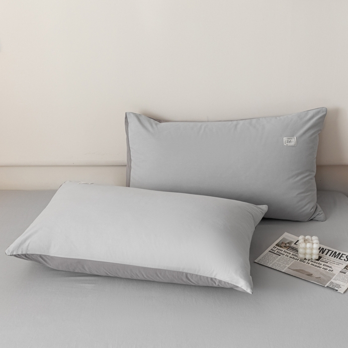 91家纺网 家纺一手货源 找家纺 AB家纺 2024新款A类40支水洗全棉床单三件套 浅灰