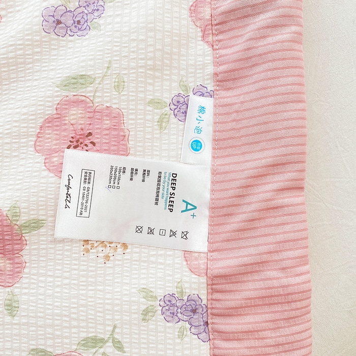 91家纺网 家纺一手货源 找家纺 金麦 2024新款A类有氧提花泡泡棉夏被 简爱