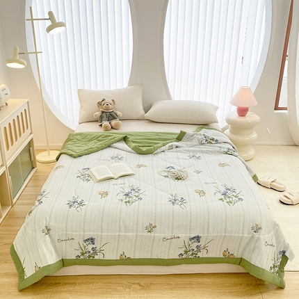 91家纺网 家纺一手货源 找家纺 （总）金麦 2024新款A类有氧提花泡泡棉夏被