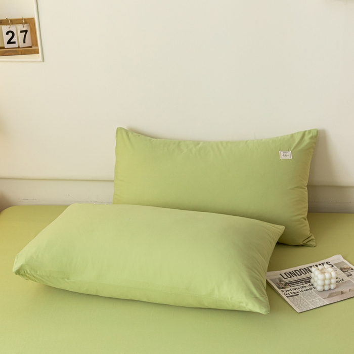 91家纺网 家纺一手货源 找家纺 AB家纺 2024新款A类40支水洗全棉床单三件套 橄榄绿