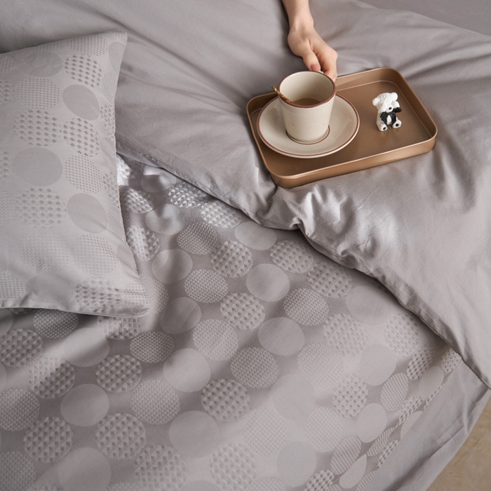 91家纺网 家纺一手货源 找家纺 AB家纺 2024新款全棉华夫格四件套 茗萫-陨石灰