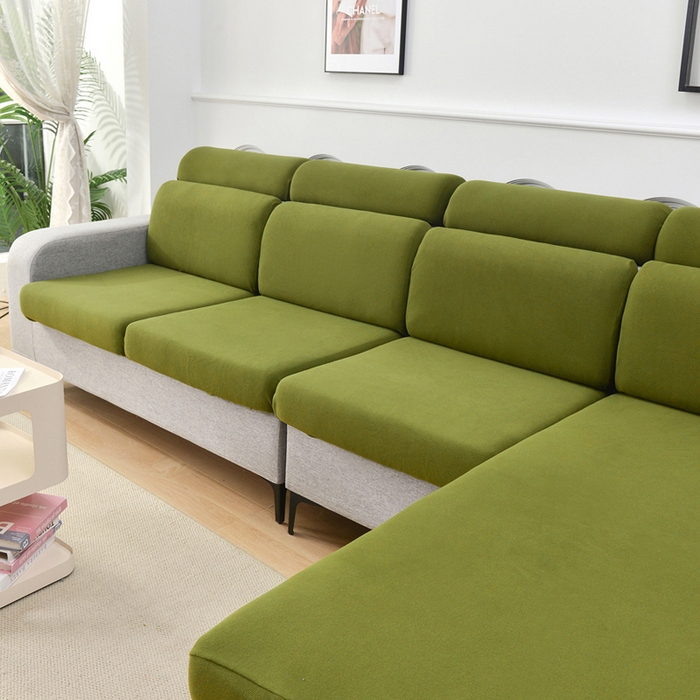 91家纺网 家纺一手货源 找家纺 千彤沙发垫 2024新款常规款-高精密雪尼尔系列沙发垫 纯色-绿色