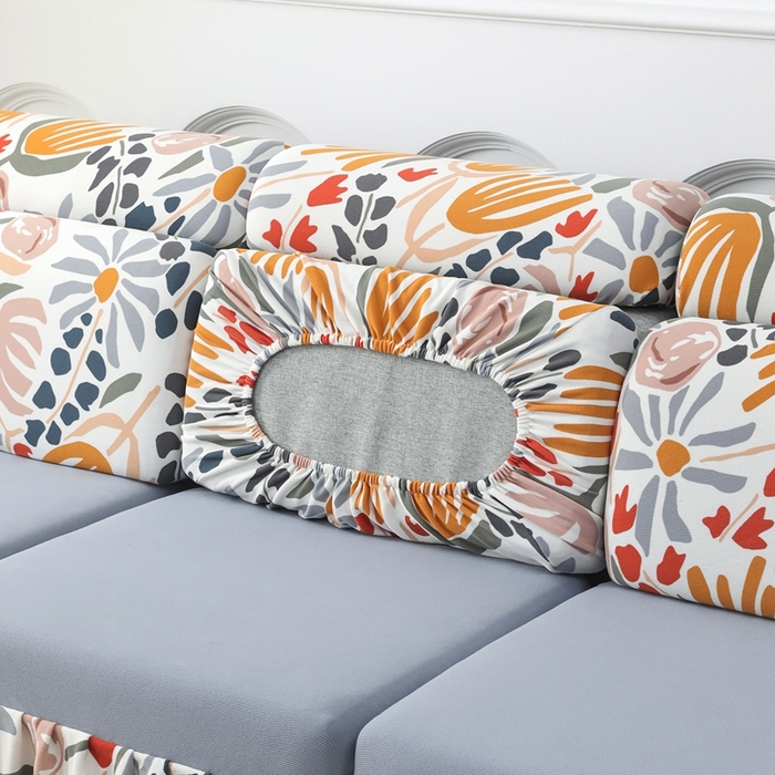 91家纺网 家纺一手货源 找家纺 千彤沙发垫 2024新款裙边款-高精密雪尼尔沙发垫 灰色-组合2