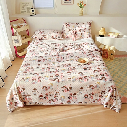 木堇家居 2024新款10%大豆纤维针织棉夏被 甜美女孩